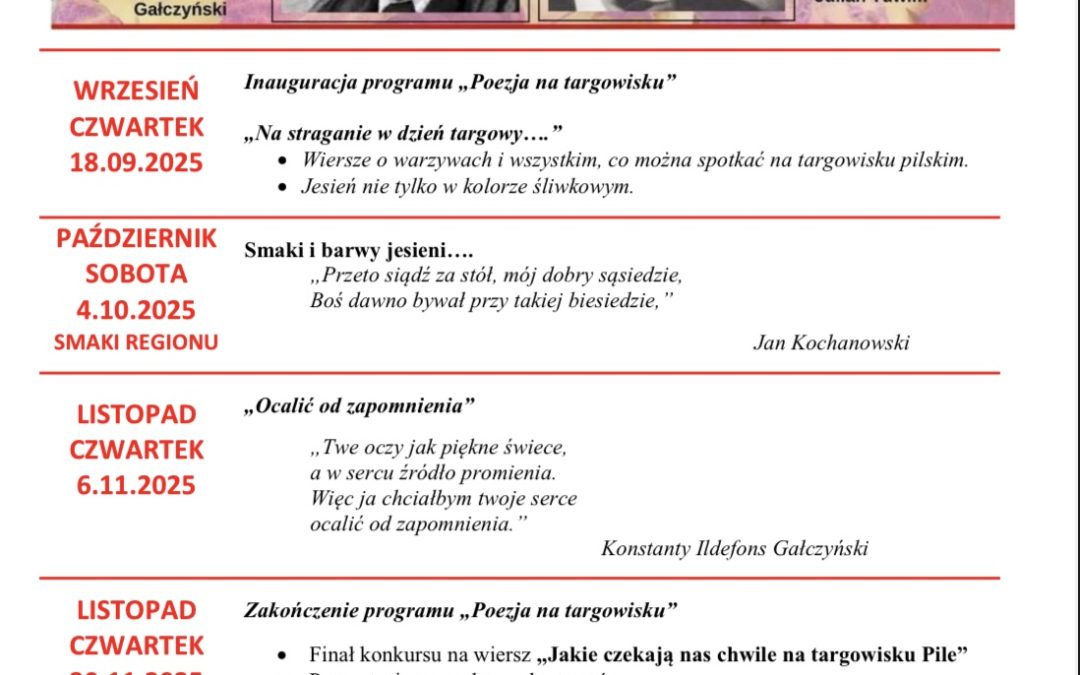 Poetycka jesień, już wkrótce na targowisku