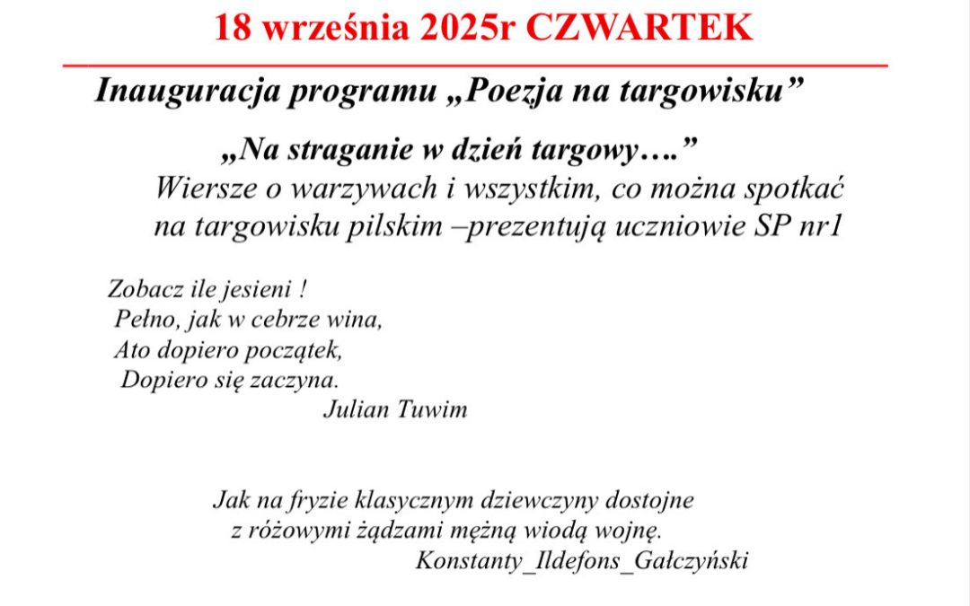 Poezja na straganie.