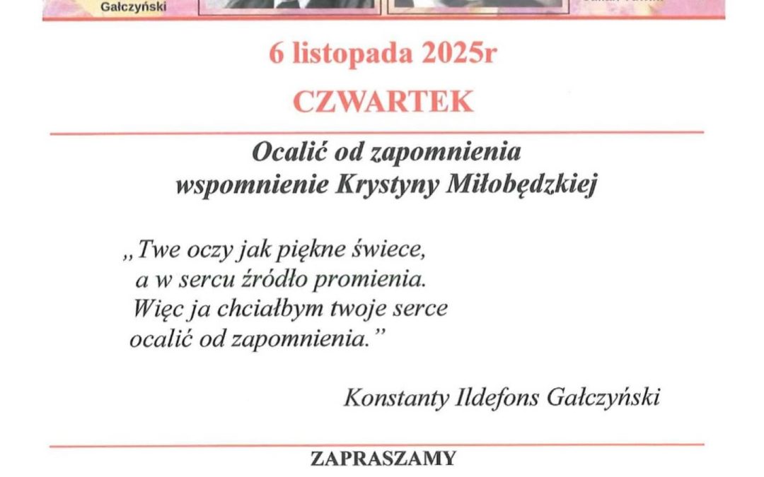 „Poetycko, jesiennie, pięknie” – Ocalić od zapomnienia
